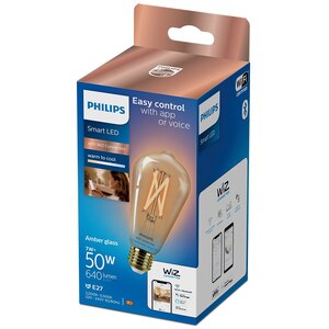 Bec LED Smart PHILIPS 8719514372269, E27, 7W, 640lm, Wi-Fi, lumina variabila, compatibil Alexa, Google Assistant Bec LED Smart PHILIPS 8719514372269, E27, 7W, 640lm, Wi-Fi, lumina variabila, compatibil Alexa, Google Assistant