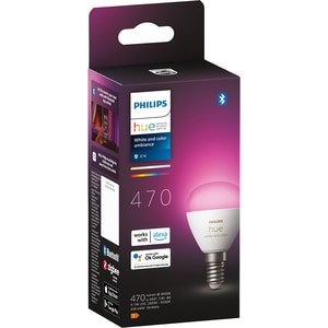Bec LED Smart PHILIPS Hue 8719514491229, E14, 5.1W, 470lm, Wi-Fi, lumina variabila, compatibil Alexa, Google Assistant Bec LED Smart PHILIPS Hue 8719514491229, E14, 5.1W, 470lm, Wi-Fi, lumina variabila, compatibil Alexa, Google Assistant