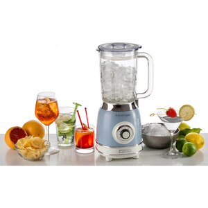 Blender ARIETE Vintage C058305AR0, 1.5l, 1000W, 4 trepte viteza, albastru Blender ARIETE Vintage C058305AR0, 1.5l, 1000W, 4 trepte viteza, albastru