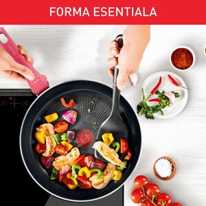 Tigaie TEFAL Daily Expert, 20cm, aluminiu, Thermo-Signal, invelis antiaderent, rosu Tigaie TEFAL Daily Expert, 20cm, aluminiu, Thermo-Signal, invelis antiaderent, rosu