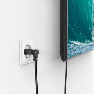 Cablu alimentare HAMA 223284, 2 pini conector AC C7, 3m, negru Cablu alimentare HAMA 223284, 2 pini conector AC C7, 3m, negru