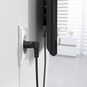 Cablu alimentare HAMA 223284, 2 pini conector AC C7, 3m, negru Cablu alimentare HAMA 223284, 2 pini conector AC C7, 3m, negru