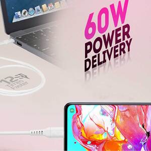 Cablu date PROMATE PowerLink-CC120, USB-C - USB-C, Power Delivery (PD) 60W, 1.2m, alb Cablu date PROMATE PowerLink-CC120, USB-C - USB-C, Power Delivery (PD) 60W, 1.2m, alb