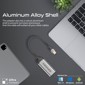 Adaptor USB-C - HDMI PROMATE MEDIALINK-8K, argintiu Adaptor USB-C - HDMI PROMATE MEDIALINK-8K, argintiu