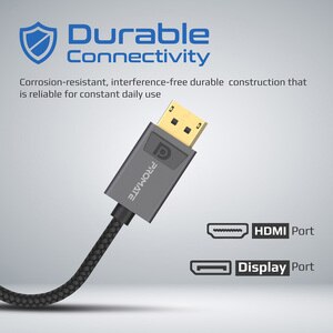 Adaptor DisplayPort la HDMI PROMATE MediaLink-DP, 0.2m, gri Adaptor DisplayPort la HDMI PROMATE MediaLink-DP, 0.2m, gri
