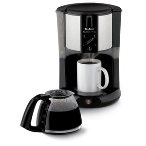Cafetiera TEFAL Subito Mug CM290838, 1.25l, 1000W, 10 cesti, negru-argintiu Cafetiera TEFAL Subito Mug CM290838, 1.25l, 1000W, 10 cesti, negru-argintiu