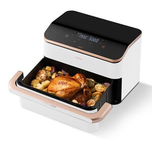 Friteuza cu aer cald dubla COSORI CAF-TF101S-WEUR-277A, 10l, 2800W, alb-auriu Friteuza cu aer cald dubla COSORI CAF-TF101S-WEUR-277A, 10l, 2800W, alb-auriu