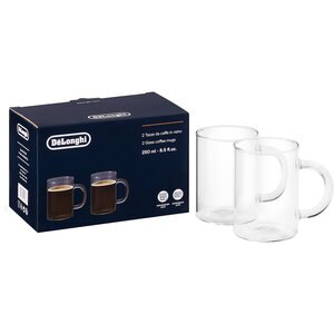Set pahare DELONGHI DLSC320 Americano, 2 piese, 0.25l, sticla, transparent Set pahare DELONGHI DLSC320 Americano, 2 piese, 0.25l, sticla, transparent