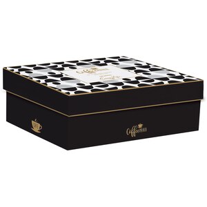 Set cani EASYLIFE Atmosphere, 4 piese, portelan, alb-negru Set cani EASYLIFE Atmosphere, 4 piese, portelan, alb-negru