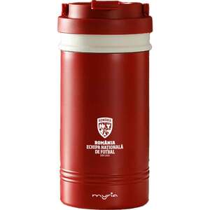 Cana calatorie MYRIA Echipa Nationala de Fotbal MY4899RDFRF, 0.45l, inox, rosu Cana calatorie MYRIA Echipa Nationala de Fotbal MY4899RDFRF, 0.45l, inox, rosu