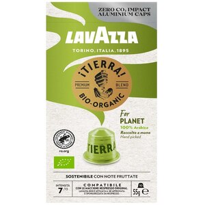 Capsule cafea LAVAZZA Tierra Bio For Planet, compatibile Nespresso, 10 capsule, 57g Capsule cafea LAVAZZA Tierra Bio For Planet, compatibile Nespresso, 10 capsule, 57g