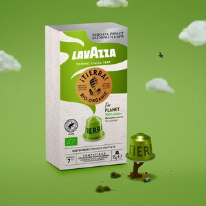 Capsule cafea LAVAZZA Tierra Bio For Planet, compatibile Nespresso, 10 capsule, 57g Capsule cafea LAVAZZA Tierra Bio For Planet, compatibile Nespresso, 10 capsule, 57g
