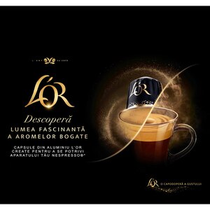 Capsule cafea L'OR Espresso Decaffeinato, compatibile Nespresso, 10 capsule, 52g Capsule cafea L'OR Espresso Decaffeinato, compatibile Nespresso, 10 capsule, 52g