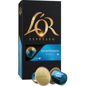 Capsule cafea L'OR Espresso Decaffeinato, compatibile Nespresso, 10 capsule, 52g Capsule cafea L'OR Espresso Decaffeinato, compatibile Nespresso, 10 capsule, 52g