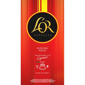 Capsule cafea L'OR Passione Rossa Maranello Espresso, compatibile Nespresso, 10 capsule, 52g Capsule cafea L'OR Passione Rossa Maranello Espresso, compatibile Nespresso, 10 capsule, 52g