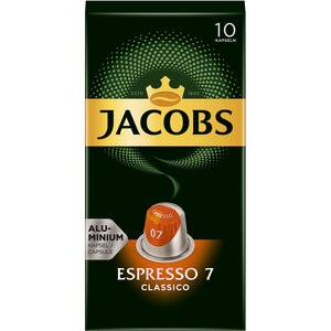 Capsule cafea JACOBS Espresso 7 Classico, compatibile Nespresso, 10 capsule, 52g Capsule cafea JACOBS Espresso 7 Classico, compatibile Nespresso, 10 capsule, 52g