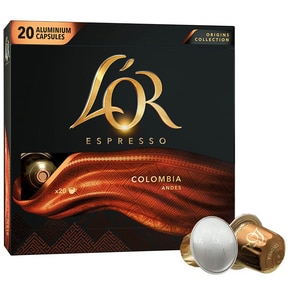 Capsule cafea L'OR Espresso Colombia, compatibile Nespresso, 20 capsule, 104g Capsule cafea L'OR Espresso Colombia, compatibile Nespresso, 20 capsule, 104g