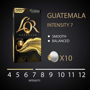 Capsule cafea L'OR Espresso Guatemala, compatibile Nespresso, 10 capsule, 52g Capsule cafea L'OR Espresso Guatemala, compatibile Nespresso, 10 capsule, 52g
