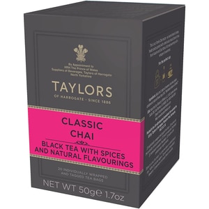 Ceai negru TAYLORS OF HARROGATE Chai Clasic, 20 buc, 50g Ceai negru TAYLORS OF HARROGATE Chai Clasic, 20 buc, 50g