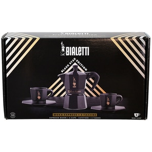 Set cafetiera BIALETTI Moka Express 3tz + 2 cesti, negru Set cafetiera BIALETTI Moka Express 3tz + 2 cesti, negru