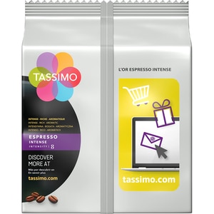Capsule cafea TASSIMO Espresso Intense, compatibile Tassimo, 16 capsule, 118.4g Capsule cafea TASSIMO Espresso Intense, compatibile Tassimo, 16 capsule, 118.4g