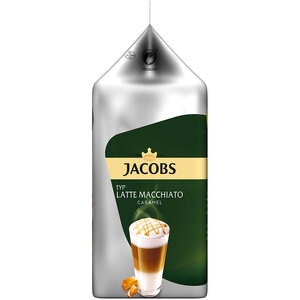 Capsule cafea TASSIMO Jacobs Caramel Macchiato, 8 capsule cafea + 8 capsule lapte, 268g Capsule cafea TASSIMO Jacobs Caramel Macchiato, 8 capsule cafea + 8 capsule lapte, 268g