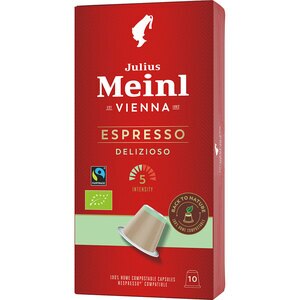 Capsule cafea JULIUS MEINL Espresso Delizioso, compatibile Nespresso, 10 capsule, 56g Capsule cafea JULIUS MEINL Espresso Delizioso, compatibile Nespresso, 10 capsule, 56g