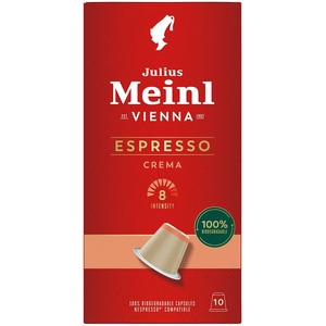 Capsule cafea JULIUS MEINL Espresso Crema, compatibile Nespresso, 10 capsule, 56g Capsule cafea JULIUS MEINL Espresso Crema, compatibile Nespresso, 10 capsule, 56g
