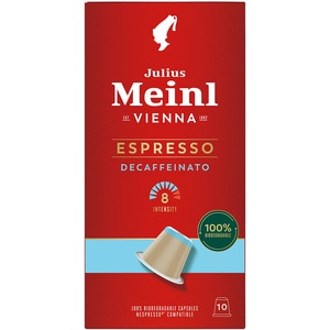 Capsule cafea JULIUS MEINL Espresso Decaffeinato, compatibile Nespresso, 10 capsule, 56g Capsule cafea JULIUS MEINL Espresso Decaffeinato, compatibile Nespresso, 10 capsule, 56g
