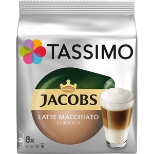 Capsule cafea TASSIMO Jacobs Latte Macchiato, 8 capsule cafea + 8 capsule lapte, 295g Capsule cafea TASSIMO Jacobs Latte Macchiato, 8 capsule cafea + 8 capsule lapte, 295g