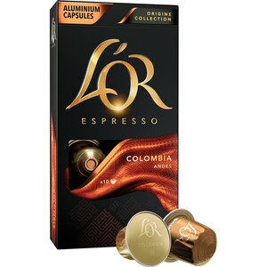 Capsule cafea L'OR Espresso Colombia, compatibile Nespresso, 10 capsule, 52g Capsule cafea L'OR Espresso Colombia, compatibile Nespresso, 10 capsule, 52g