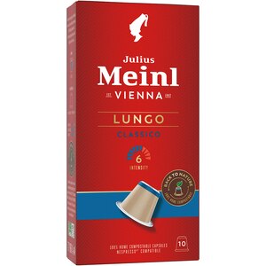 Capsule cafea JULIUS MEINL Lungo Classico, compatibile Nespresso, 10 capsule, 56g Capsule cafea JULIUS MEINL Lungo Classico, compatibile Nespresso, 10 capsule, 56g