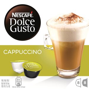 Capsule cafea NESCAFE Cappuccino, compatibile Dolce Gusto, 8 capsule cafea + 8 capsule lapte, 186.4g Capsule cafea NESCAFE Cappuccino, compatibile Dolce Gusto, 8 capsule cafea + 8 capsule lapte, 186.4g