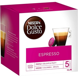 Capsule cafea NESCAFE Espresso, compatibile Dolce Gusto, 16 capsule, 96g Capsule cafea NESCAFE Espresso, compatibile Dolce Gusto, 16 capsule, 96g