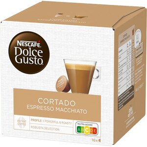 Capsule cafea NESCAFE Cortado Espresso Machiatto, compatibile Dolce Gusto, 16 capsule, 100.8g Capsule cafea NESCAFE Cortado Espresso Machiatto, compatibile Dolce Gusto, 16 capsule, 100.8g