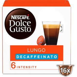 Capsule cafea NESCAFE Caffe Lungo Decaffeinato, compatibile Dolce Gusto, 16 capsule, 210g Capsule cafea NESCAFE Caffe Lungo Decaffeinato, compatibile Dolce Gusto, 16 capsule, 210g