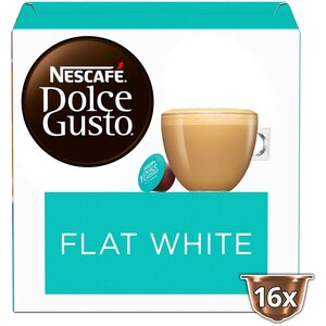 Capsule cafea NESCAFE Flat White, compatibile Dolce Gusto, 16 capsule, 187.2g Capsule cafea NESCAFE Flat White, compatibile Dolce Gusto, 16 capsule, 187.2g