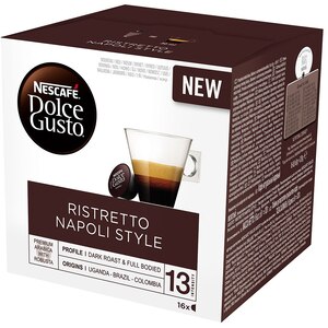 Capsule cafea NESCAFE Ristretto Napoli Style, compatibile Dolce Gusto,16 capsule, 128g Capsule cafea NESCAFE Ristretto Napoli Style, compatibile Dolce Gusto,16 capsule, 128g