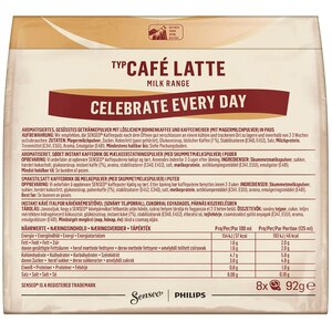 Paduri cafea SENSEO Cafe Latte, 8 paduri, 92g Paduri cafea SENSEO Cafe Latte, 8 paduri, 92g