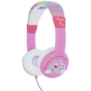 Casti pentru copii OTL Peppa Pig Rainbow, Cu fir, On-ear, roz Casti pentru copii OTL Peppa Pig Rainbow, Cu fir, On-ear, roz