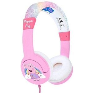 Casti pentru copii OTL Peppa Pig Rainbow, Cu fir, On-ear, roz Casti pentru copii OTL Peppa Pig Rainbow, Cu fir, On-ear, roz