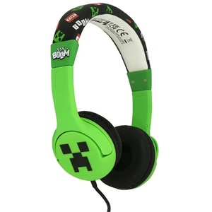 Casti pentru copii OTL Minecraft Creeper, Cu fir, On-ear, verde Casti pentru copii OTL Minecraft Creeper, Cu fir, On-ear, verde