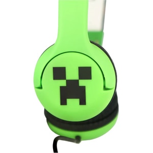 Casti pentru copii OTL Minecraft Creeper, Cu fir, On-ear, verde Casti pentru copii OTL Minecraft Creeper, Cu fir, On-ear, verde