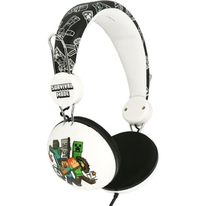 Casti pentru copii OTL Minecraft Dome, Cu fir, On-ear, alb Casti pentru copii OTL Minecraft Dome, Cu fir, On-ear, alb