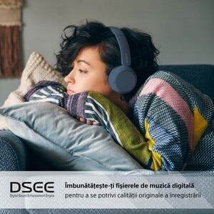 Casti SONY WH-CH520L, Bluetooth, On-Ear, Microfon, albastru Casti SONY WH-CH520L, Bluetooth, On-Ear, Microfon, albastru
