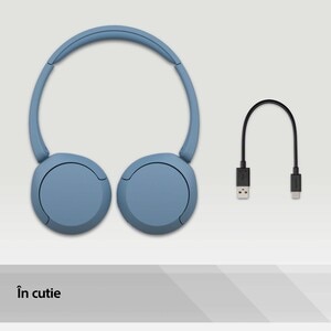 Casti SONY WH-CH520L, Bluetooth, On-Ear, Microfon, albastru Casti SONY WH-CH520L, Bluetooth, On-Ear, Microfon, albastru