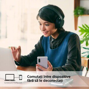 Casti SONY WH-CH720NB, Bluetooth, Over-Ear, Microfon, Noise Cancelling, negru Casti SONY WH-CH720NB, Bluetooth, Over-Ear, Microfon, Noise Cancelling, negru