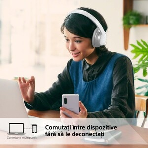 Casti SONY WH-CH720NW, Bluetooth, Over-Ear, Microfon, Noise Cancelling, alb Casti SONY WH-CH720NW, Bluetooth, Over-Ear, Microfon, Noise Cancelling, alb