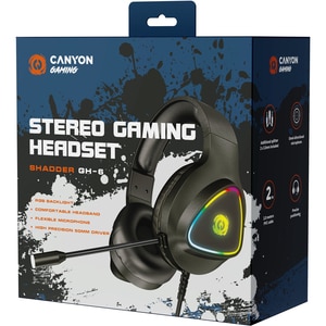 Casti Gaming CANYON Shadder GH-6, multiplatforma, USB, 3.5mm, Black Casti Gaming CANYON Shadder GH-6, multiplatforma, USB, 3.5mm, Black