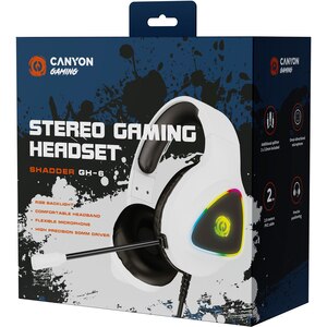 Casti Gaming CANYON Shadder GH-6, multiplatforma, USB, 3.5mm, White Casti Gaming CANYON Shadder GH-6, multiplatforma, USB, 3.5mm, White